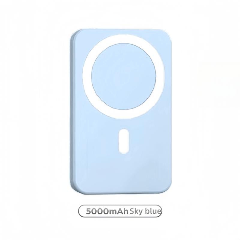 5000mAh Magnetic MagSafe Power Bank - Fast Wireless Charger for iPhone 12-17 Pro/Pro Max, Compact & Portable Battery Pack