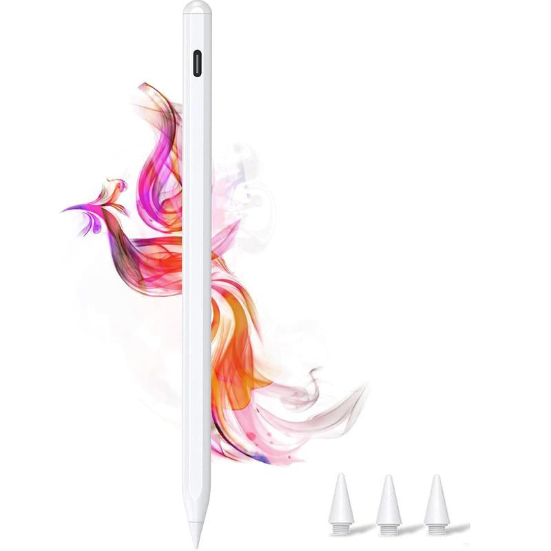 Precision Stylus for Apple iPad A16 (11" & 10" Generations), Fast Charging Compatible with iPad 11-6, Air (11"/13"), Pro (13"/11"/12.9"), Mini A17 Pro (7/6/5), Featuring Palm Rejection and Tilt Sensitivity