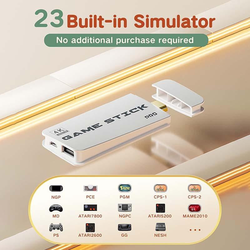 Mass Games Retro Gaming Console - 40,000+ Built-In Games, 19 Emulators, 2 Wireless Controllers, 4K Output, and 64GB SD Card - Ideal Portable Gaming System for All Ages