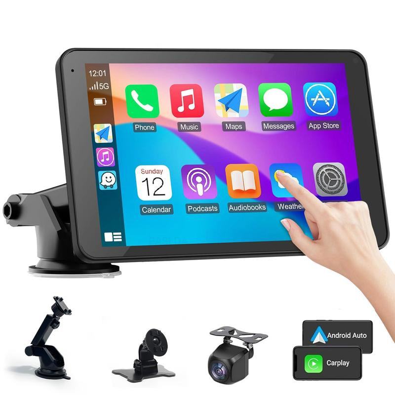 Upgrade Your Ride: 2026 Wireless Carplay Screen for Android & iPhone - Ultimate Portable Entertainment Solution!