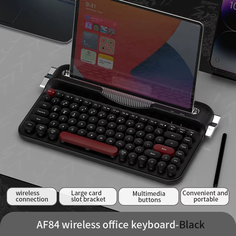 AF84 Retro Punk Wireless Bluetooth Mechanical Keyboard - Portable Dual-Mode Office Typing Experience
